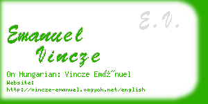 emanuel vincze business card